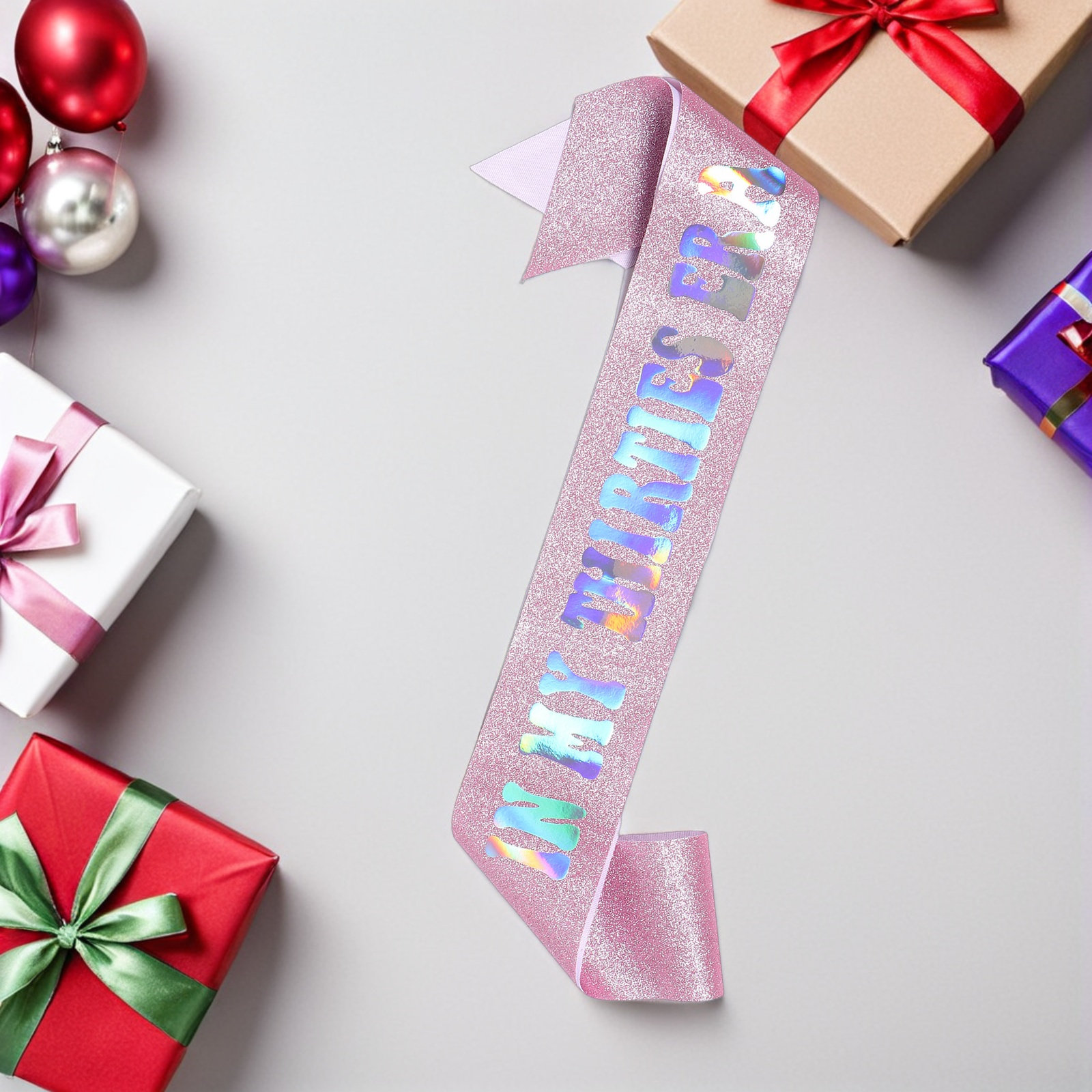 Женская праздничная лента на п – обзор и цена Birthday Sash Glitter