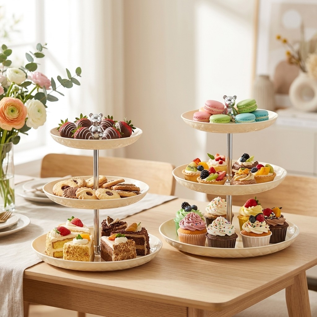 Двух- или трехъярусная пластик – обзор и цена Cupcake Stand Tier