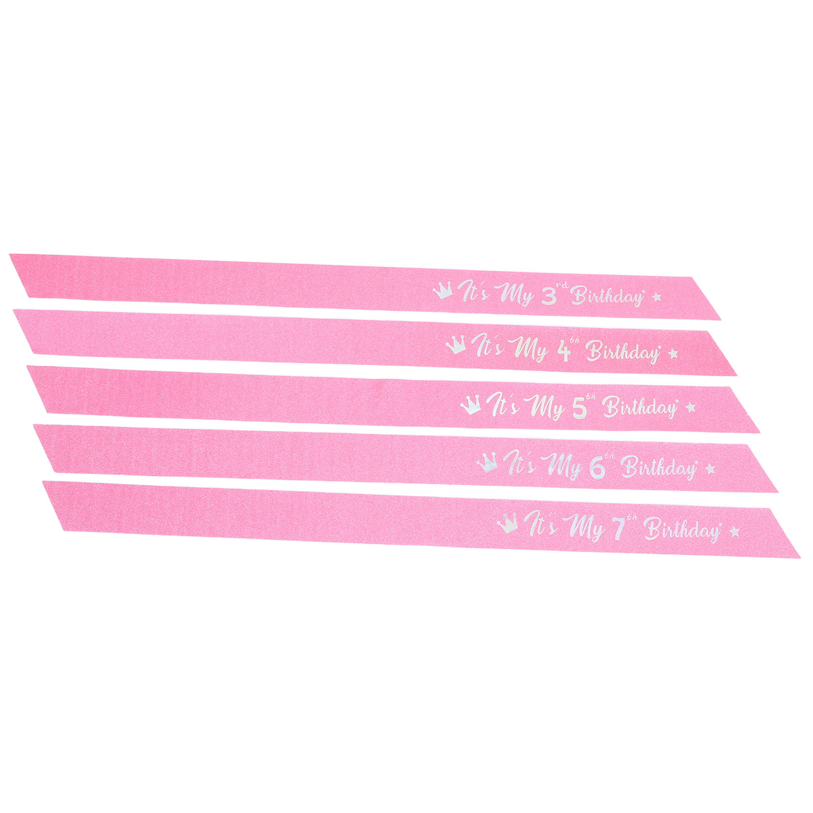 Розовая блестящая лента для дн – обзор и цена Birthday Sash Glitter