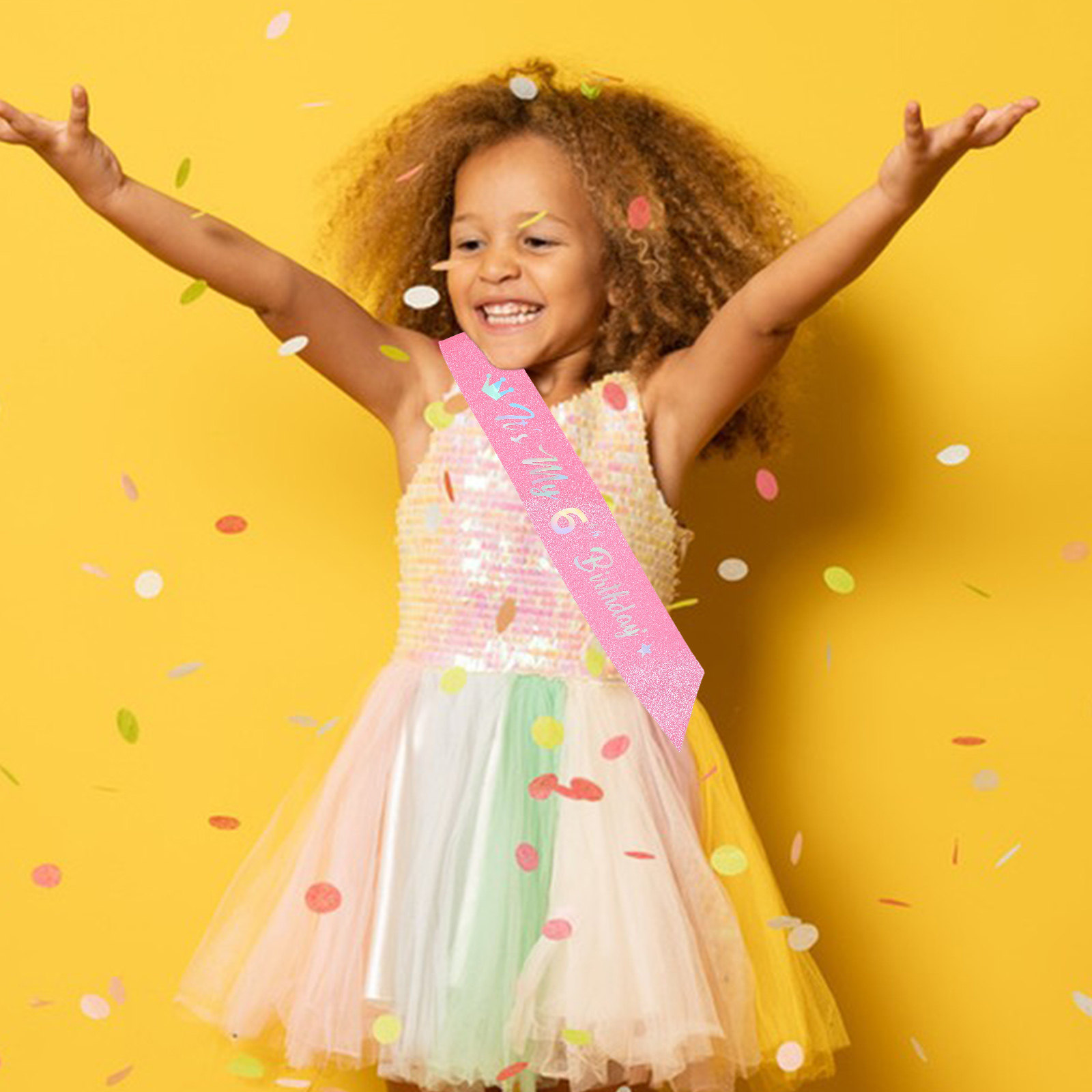 5 шт. розовых блестящих лент с – обзор и цена Birthday Sash Glitter