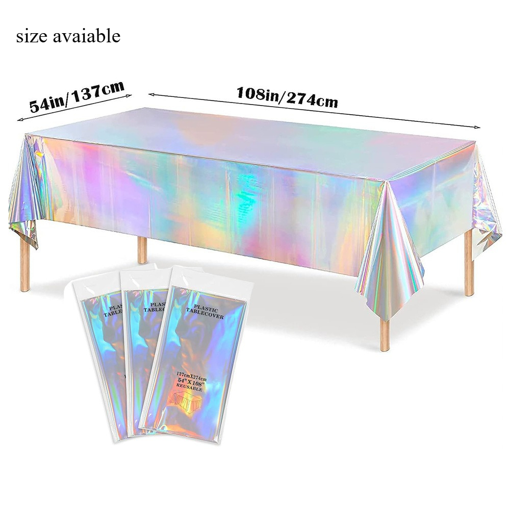 Голографическая скатерть для в – обзор и цена Table Cloth Disposable